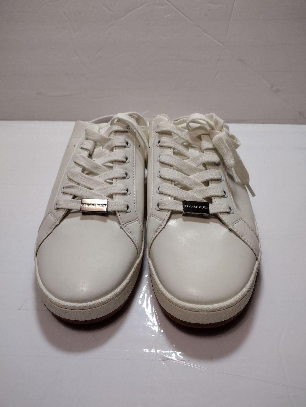 Anne Klein Women's Off-White  Lace-Up Sneakers Size 9.5 NWOB